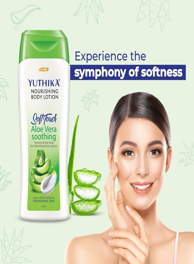 Yuthika Aloe Vera Nourish Body Lotion 100ml (Pack of 2) | Hydrating Moisturizer for Dry Skin | Non-Sticky & Non-Irritating Formula | 24H Moisture Care for Men & Women - Image 4