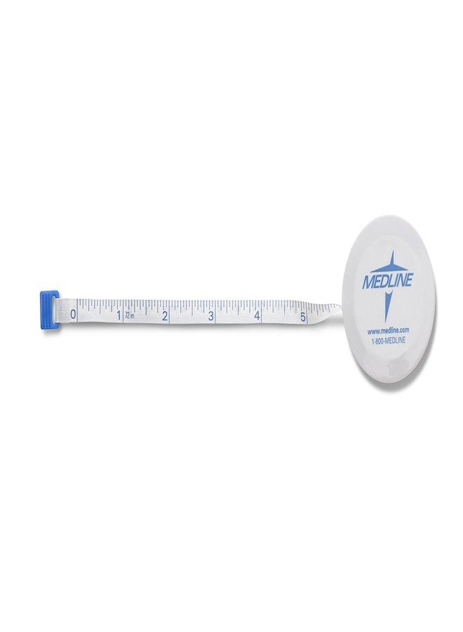 كيوراد شريط قياس قماشي قابل للسحب من ميدلاين، بالبوصات والسنتيمترات، علبة دائرية، طول ٧٢ بوصة، لوازم خياطة أساسية، عبوة من ٦ قطع