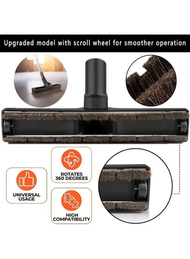Black 360 Degree Rotating Hardwood Floor Brush Vacuum Cleaner Attachment - Image 3