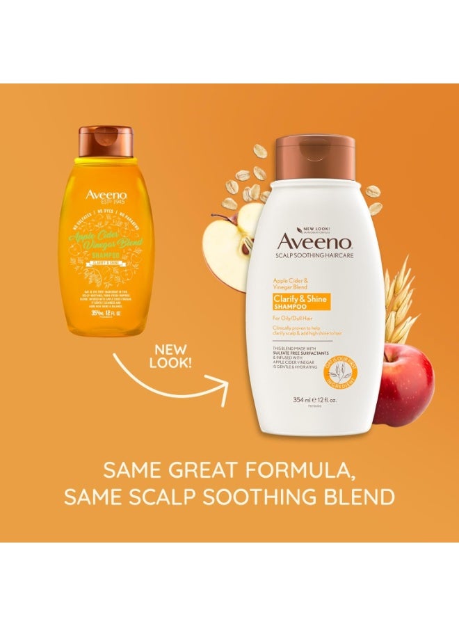 Aveeno Apple Cider Vinegar Clarifying Shampoo, Shine Enhancing, 12 fl oz - Image 3