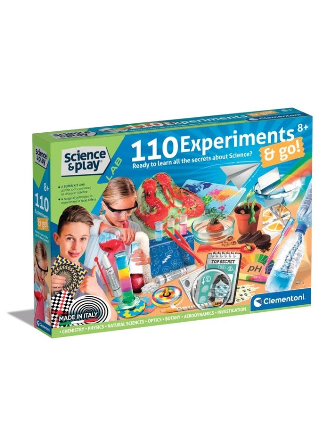 Clementoni Science 110 Experiments Super Kit | Learn about Physics, Chemistry, Botany and Optics | Educational & Learning Toys | STEM | Science Play | Gift for Kids - Image 1