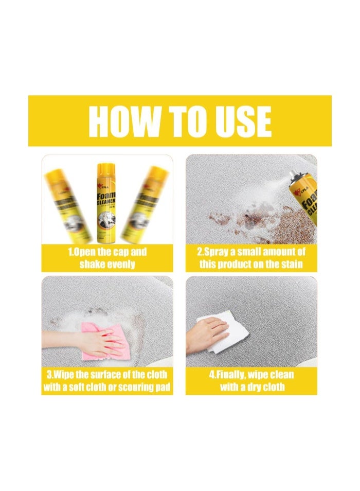 All Around Master Foam Cleaner 650ml – Multifunctional Car Interior & Home Foam Cleaner, Deep Cleaning for Car, Kitchen, and All Surfaces - Image 2