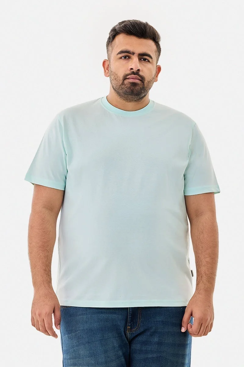 سنيتش تيشيرت قطن % مقاس كبير بقصة عادية