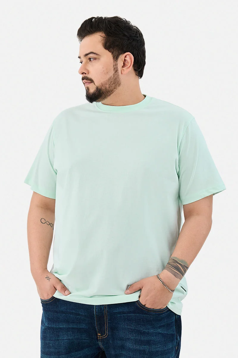 سنيتش تيشيرت قطن % مقاس كبير بقصة عادية