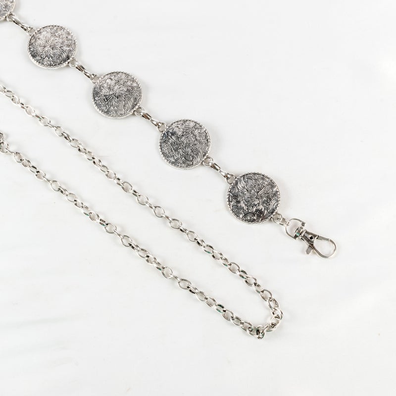 ذا بلاك بيرل اكسسوريز حزام معدن حريمي فضي - Image 2