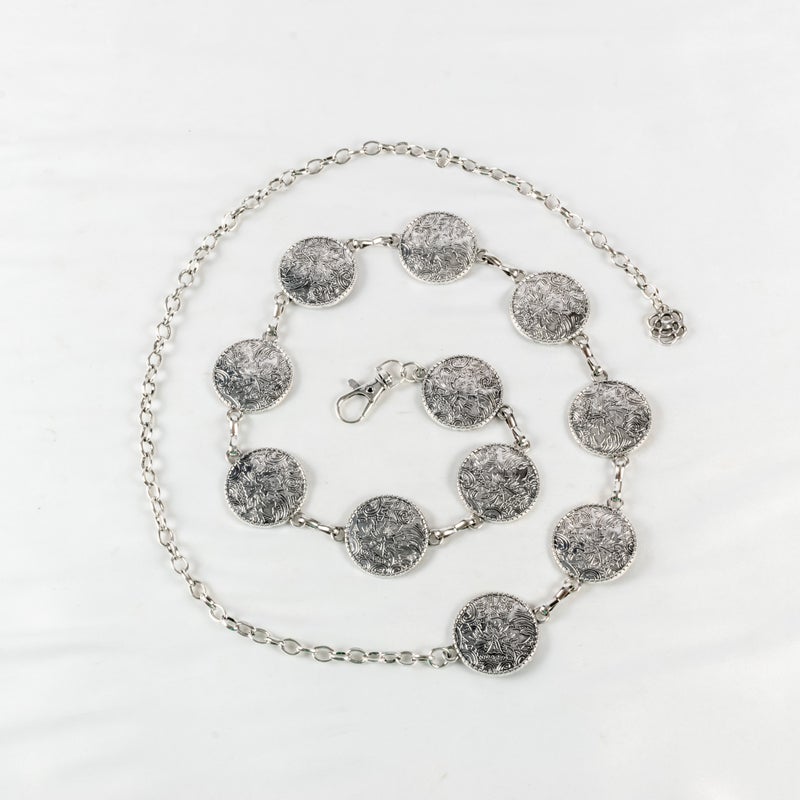 ذا بلاك بيرل اكسسوريز حزام معدن حريمي فضي - Image 1