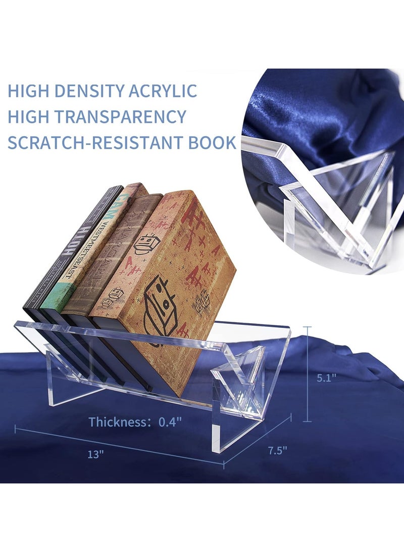 TPGP Desktop Bookshelf - Acrylic Desktop Bookcase - Clear Simple Bookshelves Book Display Rack Magazine Organizer Rack for Office Study Room Library Home - Image 4