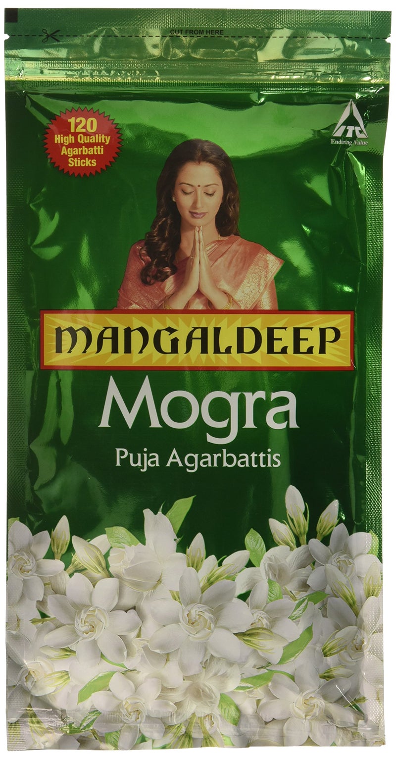 Mangaldeep Mogra Gold Agarbatti Ziplock - 120 Sticks - Image 3