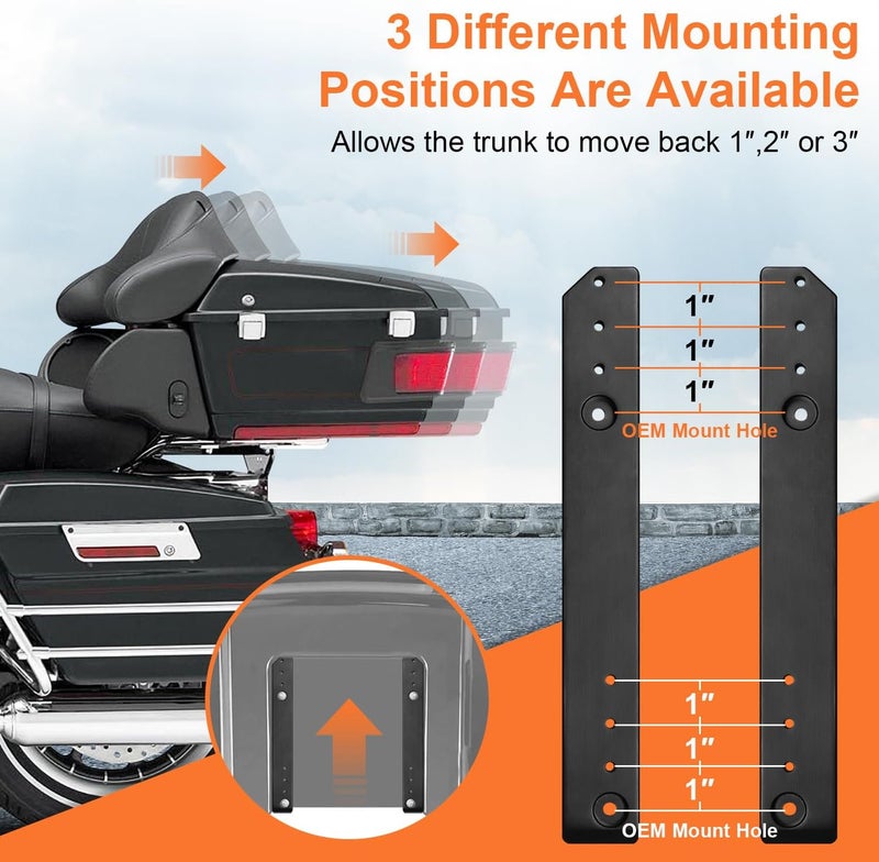 AUFER Passenger Seat Relocator Kit for Harley Touring Models - Image 3