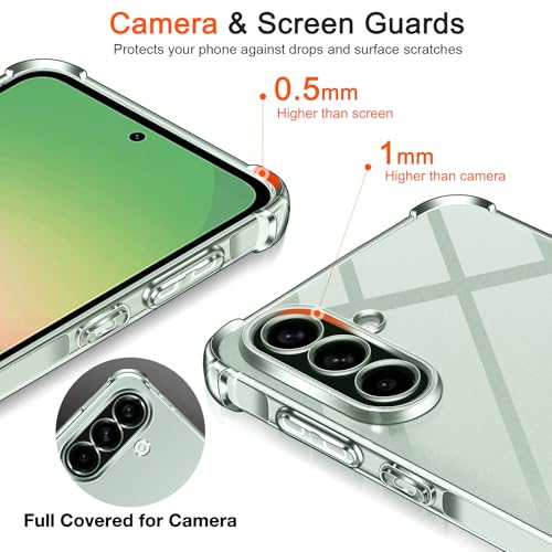 Lustree Samsung Galaxy M36 Plain Flexible Bumper Exclusive Transparent Shockproof Silicone Protective Back Cover Compatible with Samsung M36 5G - Transparent - Image 3