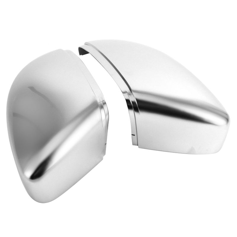 Pair Rearview Mirror Cover Housing Matte Chrome Protection Cap Shell Fit for B7/NMS - Image 4