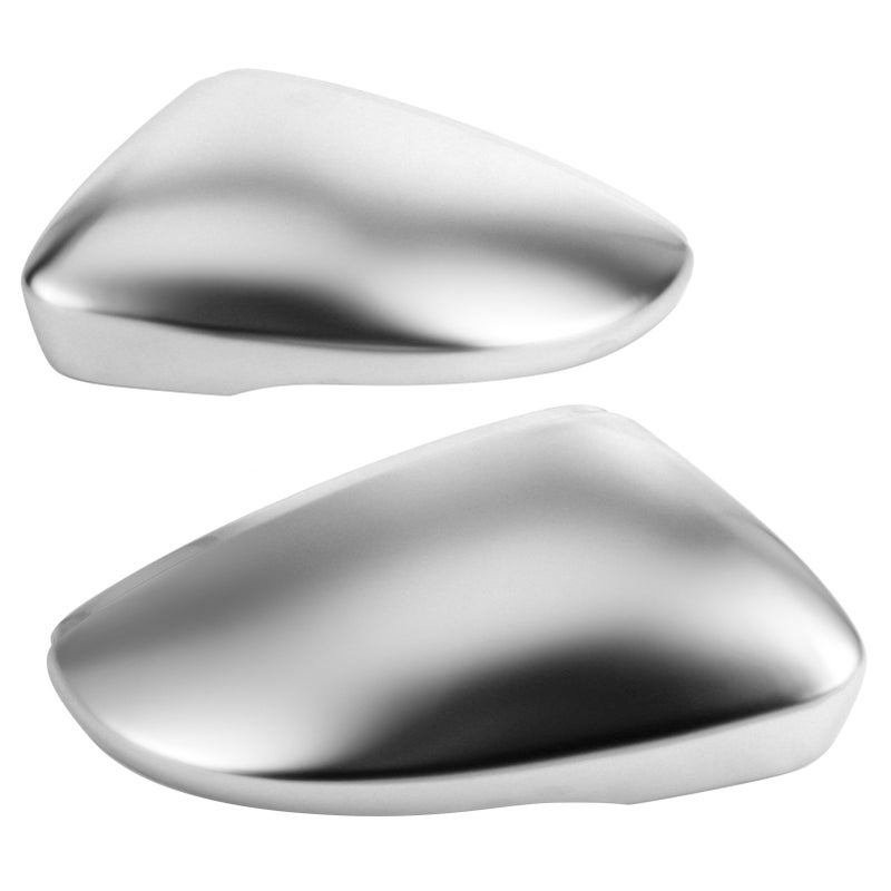 Pair Rearview Mirror Cover Housing Matte Chrome Protection Cap Shell Fit for B7/NMS - Image 1