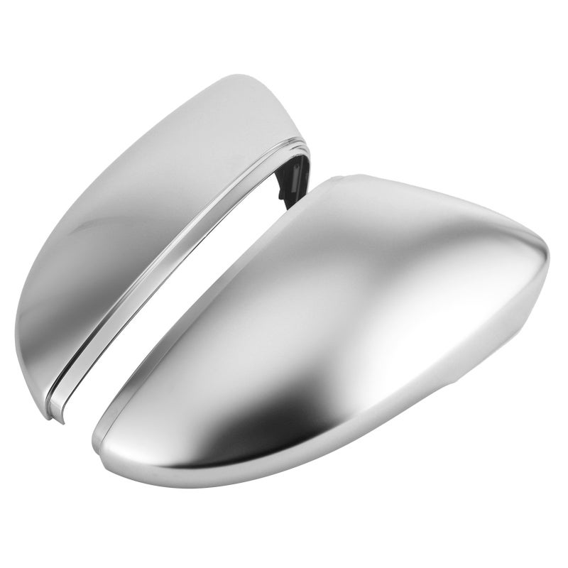 Pair Rearview Mirror Cover Housing Matte Chrome Protection Cap Shell Fit for B7/NMS - Image 3