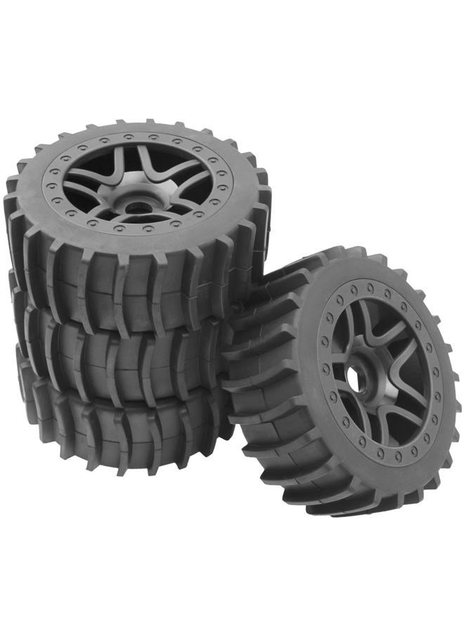 Share Goo 4Pcs 1/8 Scale RC Car Paddles Buggy Tires RC Snow Sand Tyre 17mm Hex Hub Wheels Compatible with Redcat HSP HPI Traxxas 1/8 RC Off Road Buggy Baja Car - Image 5