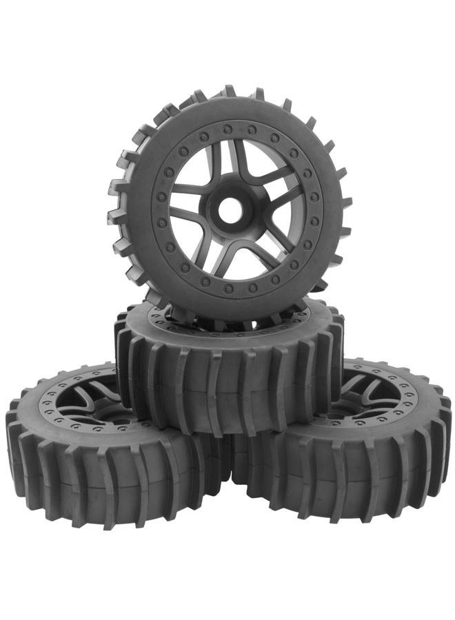 Share Goo 4Pcs 1/8 Scale RC Car Paddles Buggy Tires RC Snow Sand Tyre 17mm Hex Hub Wheels Compatible with Redcat HSP HPI Traxxas 1/8 RC Off Road Buggy Baja Car - Image 3
