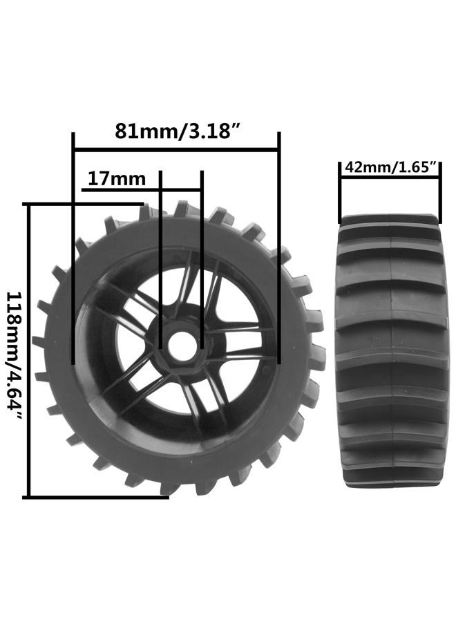Share Goo 4Pcs 1/8 Scale RC Car Paddles Buggy Tires RC Snow Sand Tyre 17mm Hex Hub Wheels Compatible with Redcat HSP HPI Traxxas 1/8 RC Off Road Buggy Baja Car - Image 2