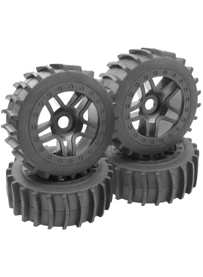 Share Goo 4Pcs 1/8 Scale RC Car Paddles Buggy Tires RC Snow Sand Tyre 17mm Hex Hub Wheels Compatible with Redcat HSP HPI Traxxas 1/8 RC Off Road Buggy Baja Car - Image 4