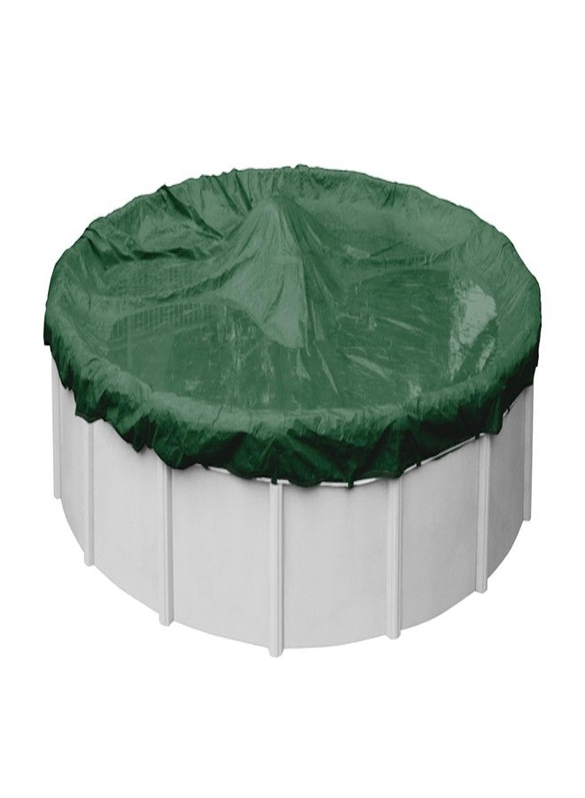 Robelle 12 ft Professional Green Winter Pool Cover for Above Ground Pools, 4 ft Overlap (16 ft Cover Size), Solid 12 x 12 Scrim, 3.7 oz/yd2, 15-Year Warranty, Style: 3712-4A - Image 1