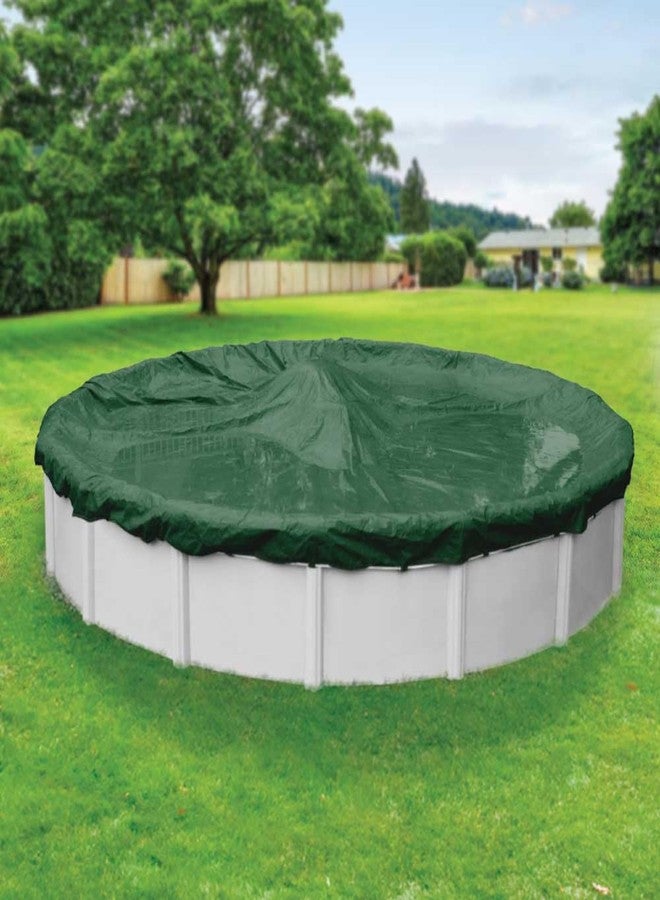 Robelle 12 ft Professional Green Winter Pool Cover for Above Ground Pools, 4 ft Overlap (16 ft Cover Size), Solid 12 x 12 Scrim, 3.7 oz/yd2, 15-Year Warranty, Style: 3712-4A - Image 2