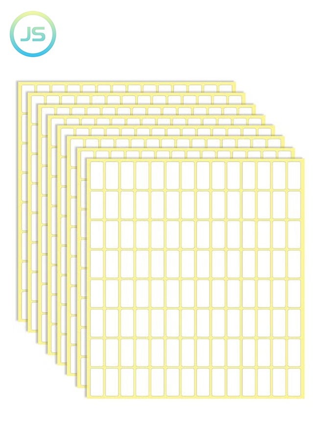 JS Labels Stickers, 3360 PCS Matte White Sticky Labels Stickers, Blank Labels, Can Labels Stickers for Writing, Small Sticky Labels, Label Stickers for Folder Envelope School Office Home (10 X 20 mm) - Image 1