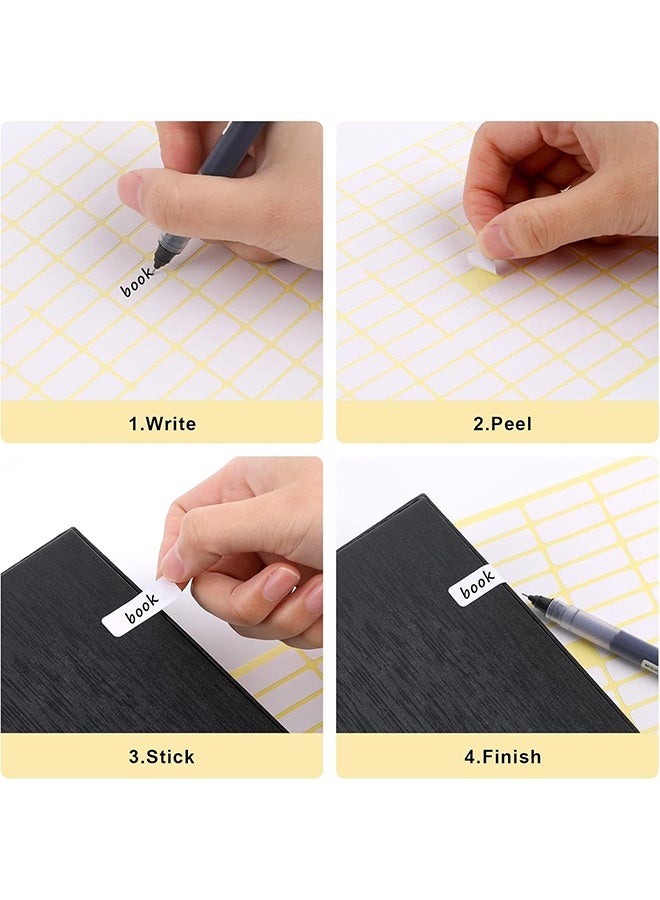 JS Labels Stickers, 3360 PCS Matte White Sticky Labels Stickers, Blank Labels, Can Labels Stickers for Writing, Small Sticky Labels, Label Stickers for Folder Envelope School Office Home (10 X 20 mm) - Image 3