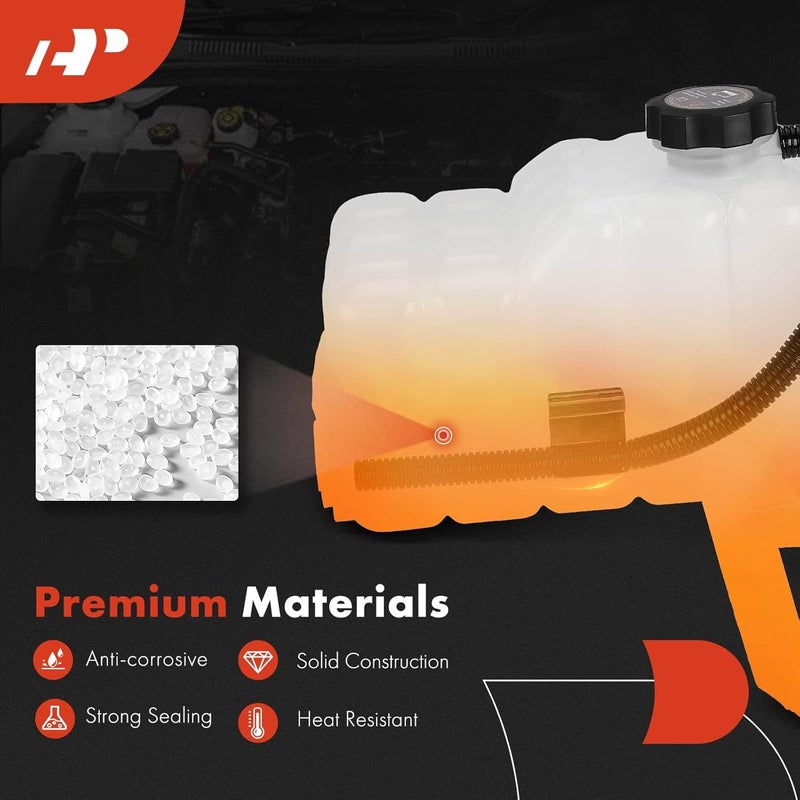A-Premium Coolant Overflow Recovery Reservoir Tank [W/Sensor & Cap] Compatible with Chevrolet Silverado 1500 2500 3500, Suburban, Tahoe & GMC Sierra, Yukon & Cadillac Escalade - Image 5