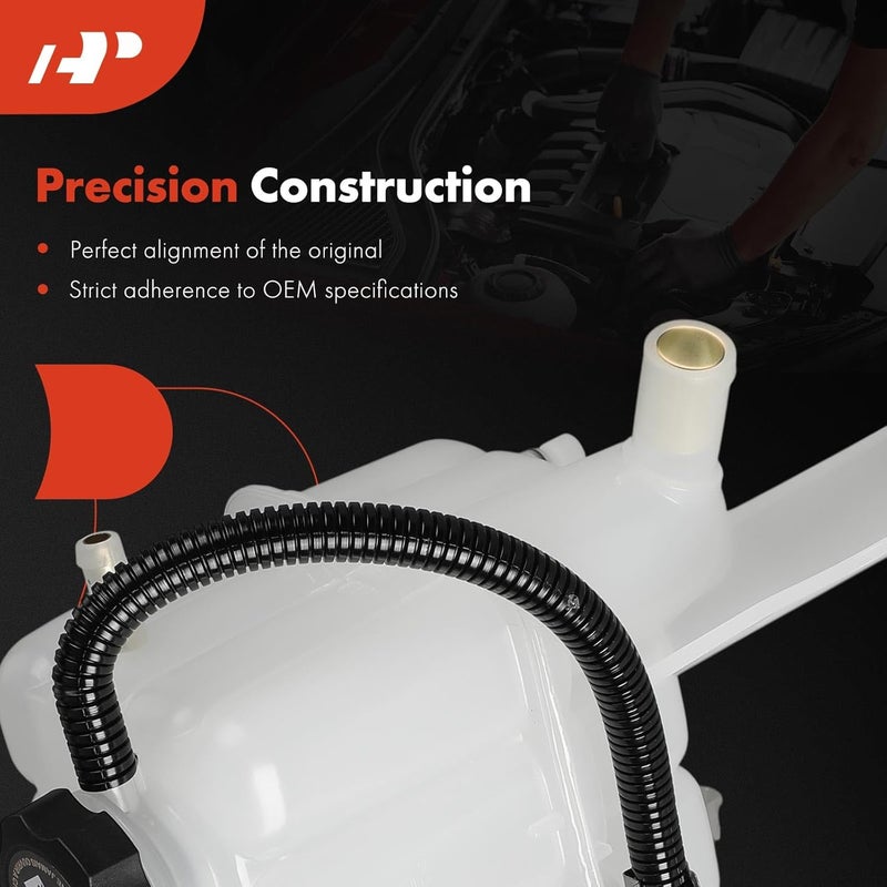 A-Premium Coolant Overflow Recovery Reservoir Tank [W/Sensor & Cap] Compatible with Chevrolet Silverado 1500 2500 3500, Suburban, Tahoe & GMC Sierra, Yukon & Cadillac Escalade - Image 4