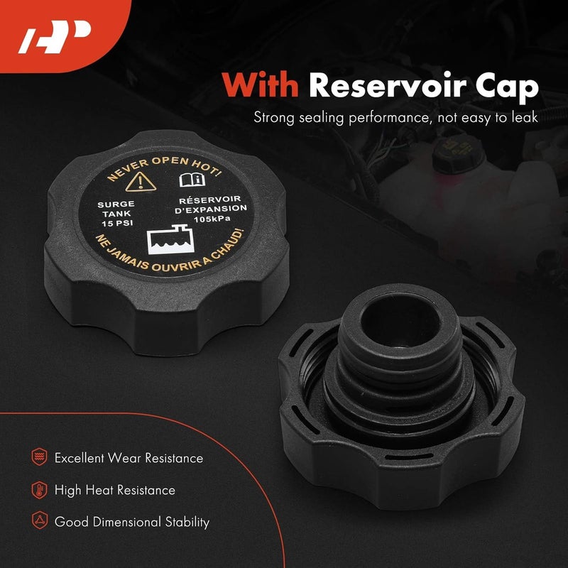 A-Premium Coolant Overflow Recovery Reservoir Tank [W/Sensor & Cap] Compatible with Chevrolet Silverado 1500 2500 3500, Suburban, Tahoe & GMC Sierra, Yukon & Cadillac Escalade - Image 3