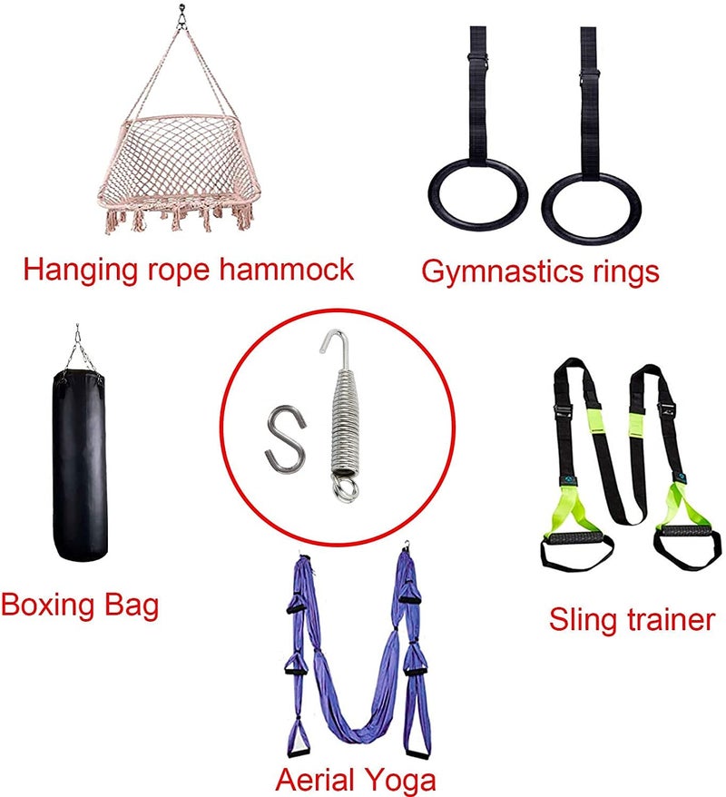kaushalendra Garden Zula Swing Hammock Spring and Hook - 120 Kg Capacity, Silver - Image 5