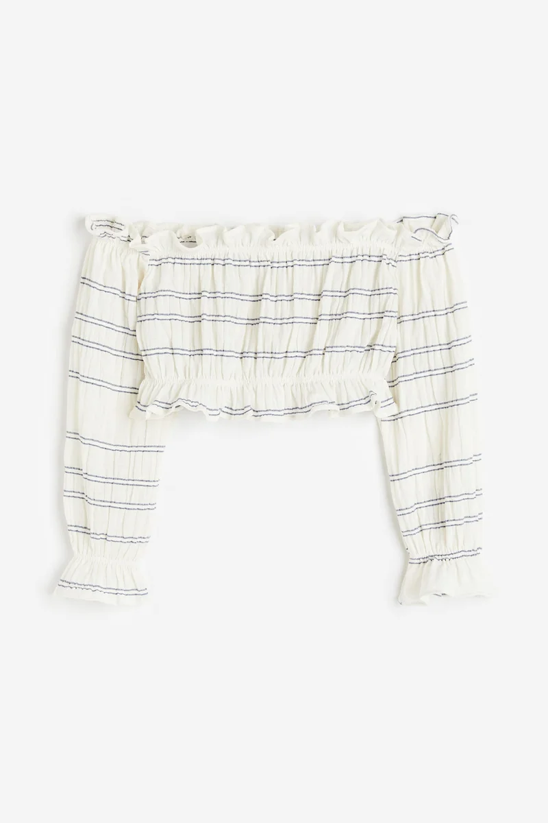 اتش اند ام Youth Stripe Off-Shoulder Top