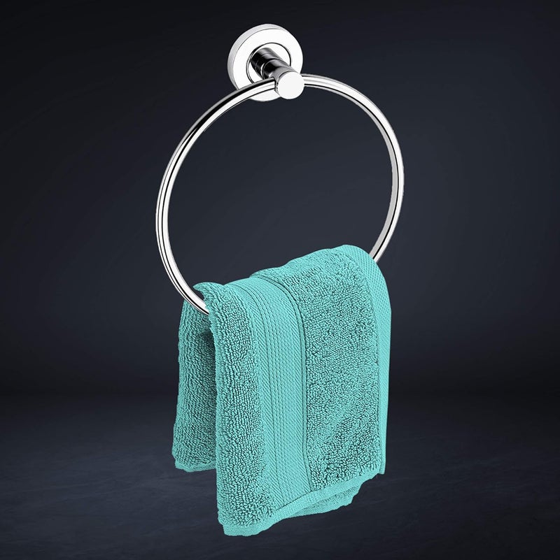 plantex Plantex Compact Stainless Steel Towel Hanger for Bathroom/Towel Holder/Napkin Holder for Wash Basin/Towel Ring/Bathroom Accessories (Pack of 1)  - Image 1