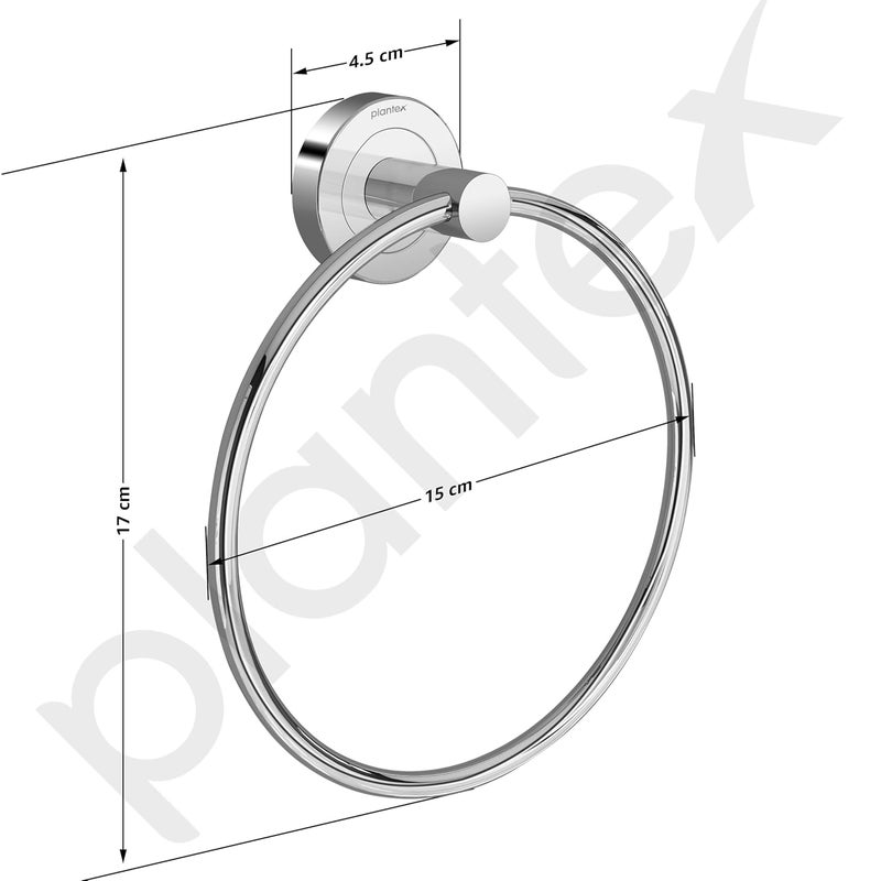 plantex Plantex Compact Stainless Steel Towel Hanger for Bathroom/Towel Holder/Napkin Holder for Wash Basin/Towel Ring/Bathroom Accessories (Pack of 1)  - Image 3
