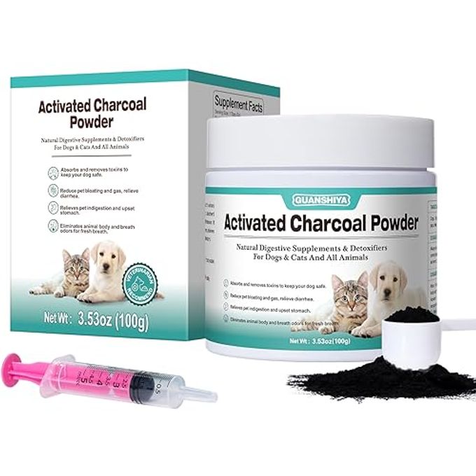 rayihni Activated Charcoal For Dogs, Cats, And All Pets, Charcoal For Dogs Poisoning, Digestive Upset And Gas Relief, Liver Support, Non-Gmo, Gluten Free,3.53Oz(Powder) - Image 4