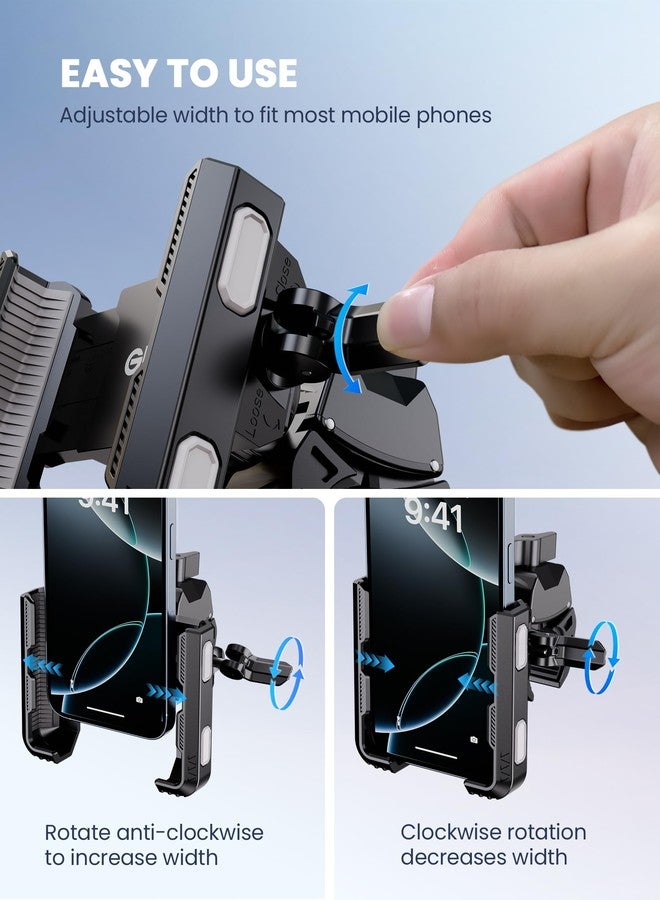 Grefay Bicycle Phone Holder Motorcycle Phone Holder [1S Quick Release Robust Connections] Anti Shake Universal 360° Bicycle Handlebar Holder for iPhone 15/14/13 Samsung S23/S22 4.5-7" Smartphone - Image 4