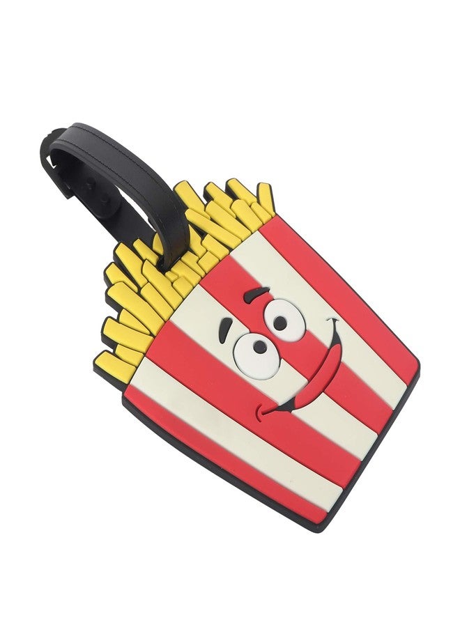 Hamster London Luggage Tag Set/Luggage Tags for Travel Travel - Pack of 2 (French Fries) - Image 1