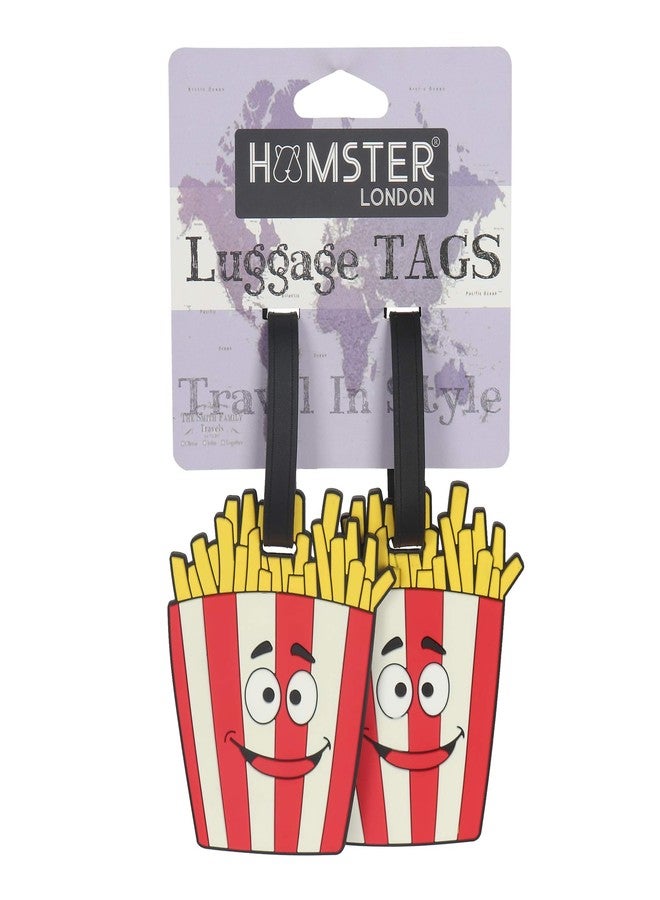Hamster London Luggage Tag Set/Luggage Tags for Travel Travel - Pack of 2 (French Fries) - Image 2