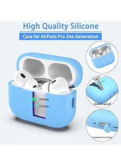 wexon Protective Shockproof Silicone Case Cover for Apple AirPods pro 2 Generation Light Blue  - Image 4