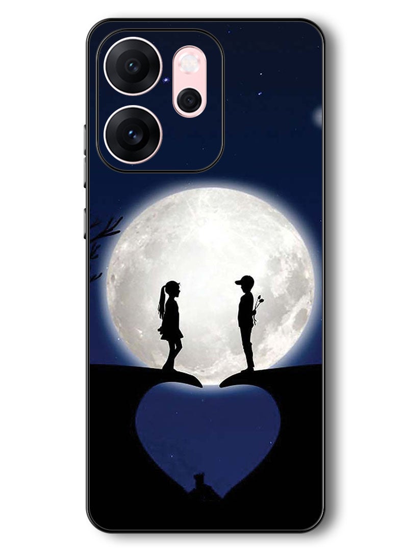 Theodor Case Compatible with Oppo Reno 14 F 6.57 Inch Protection Shockproof Bumper Cover Lovers On Hill - Image 1