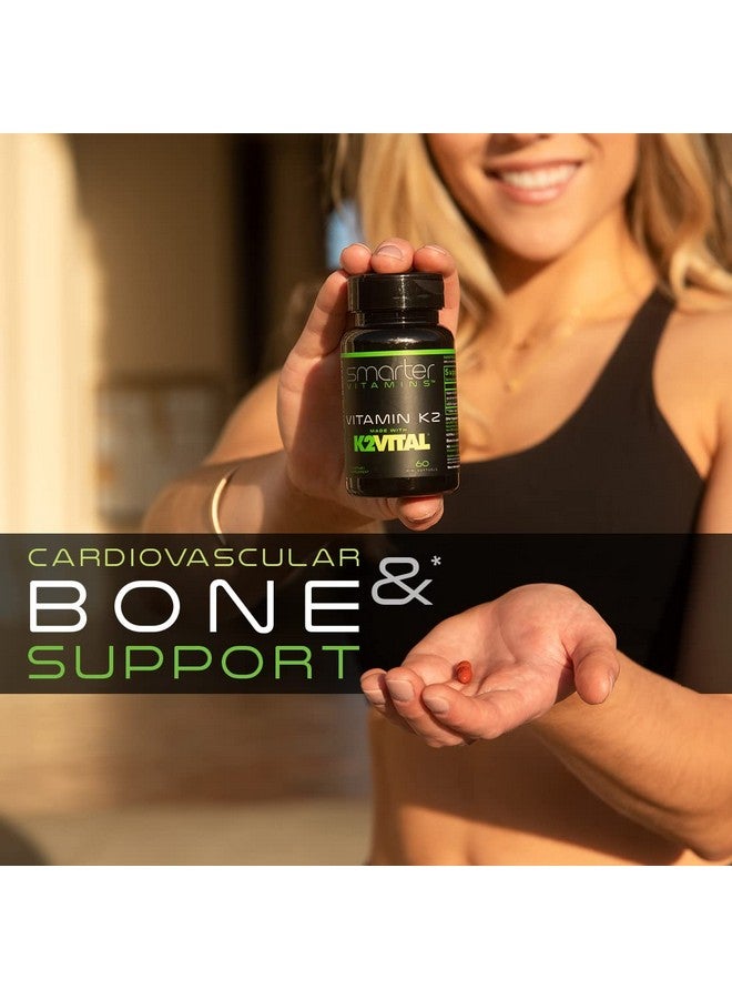 SmarterVitamins Smarter Vitamin K2 MK7 100mcg, Made with K2VITAL and Kale, 60 Liquid Softgels - Image 3