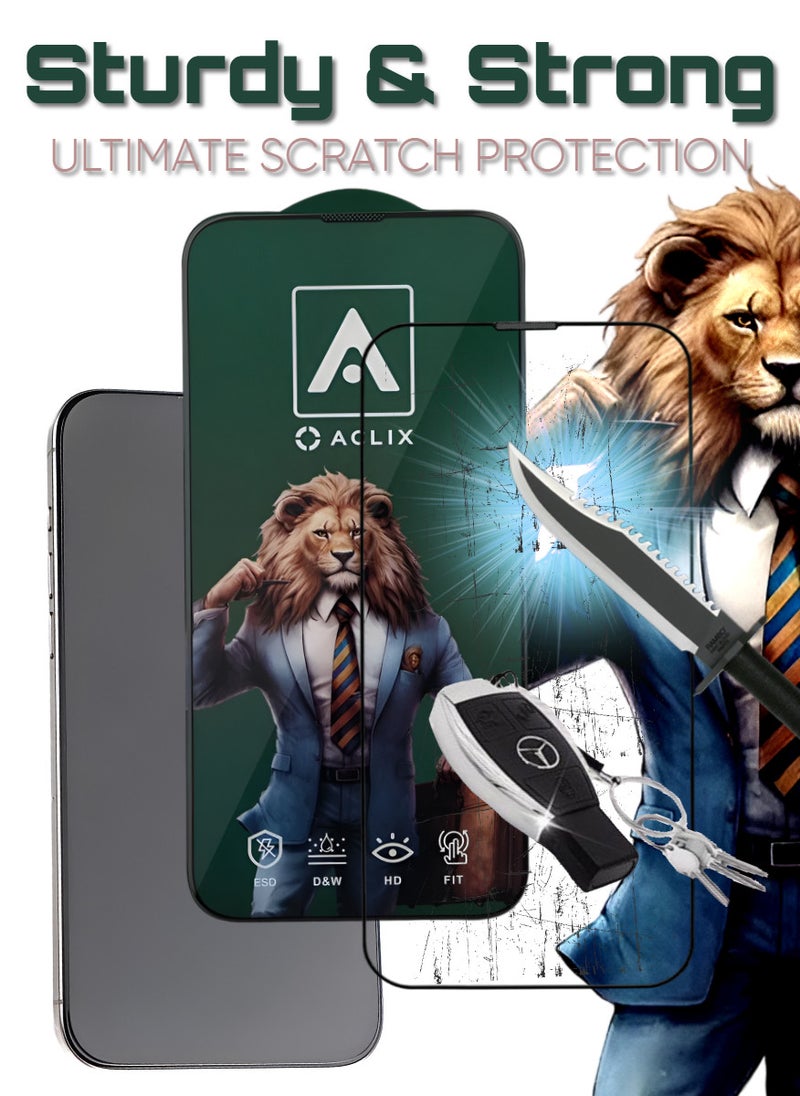 ACLIX Antistatic ESD Dustproof Premium Quality High Definition Tempered Glass Screen Protector Designed For  iPhone 15 Pro - Image 3