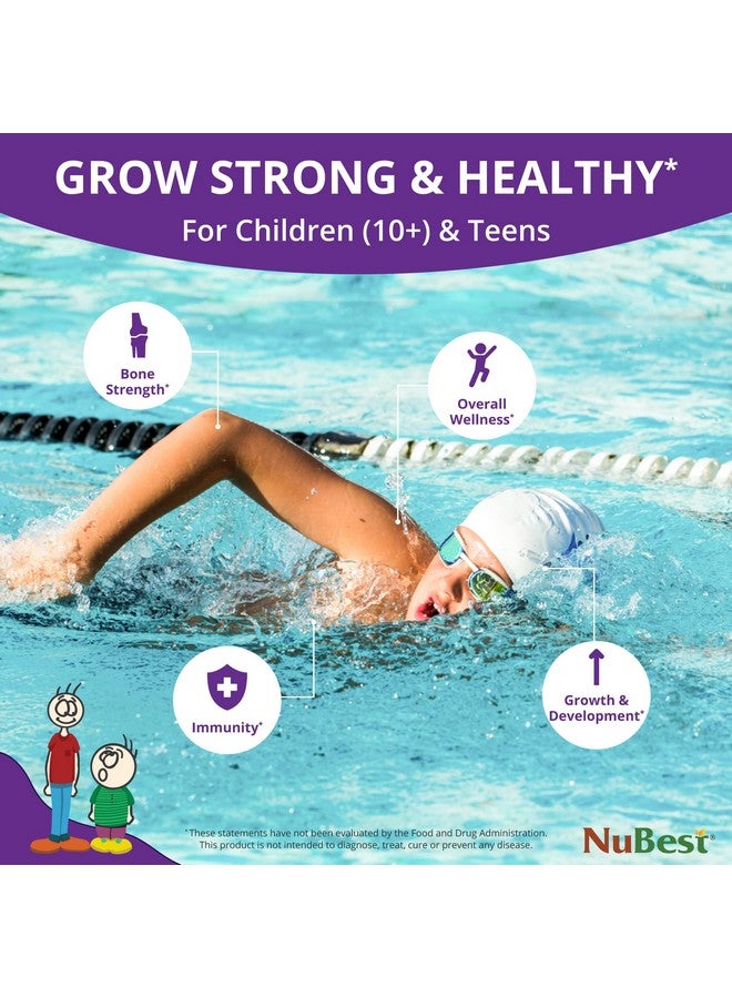 NuBest نيو بيست تال 10+ - تركيبة قوية لتعزيز صحة العظام، المناعة العامة والصحة العامة للأعمار 10+ - لمن يشربون الحليب يومياً مع الكالسيوم، فيتامين د3، فيتامين ك2، والفيتامينات المتعددة - 60 كبسولة - Image 5