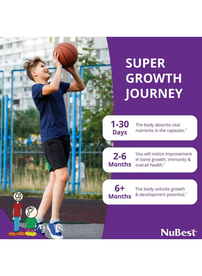 NuBest نيو بيست تال 10+ - تركيبة قوية لتعزيز صحة العظام، المناعة العامة والصحة العامة للأعمار 10+ - لمن يشربون الحليب يومياً مع الكالسيوم، فيتامين د3، فيتامين ك2، والفيتامينات المتعددة - 60 كبسولة - Image 4