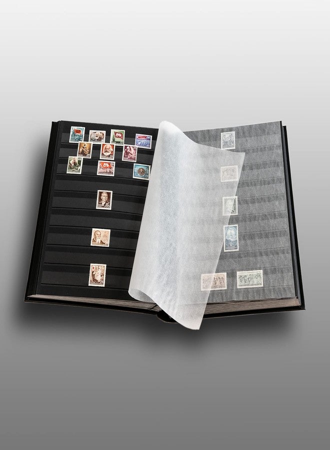 Prophila Collection 64 Black Pages Stamp Album Insert Book Padded Green Cover - Image 4