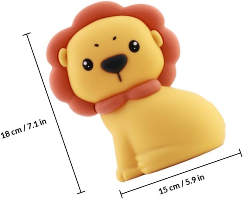 GALPADA Silicone Lion Night Light Bedside Lamp for Room Nursery Cartoon Nursing Light Soft Glow Bedroom Decorative Nightlight - Image 2