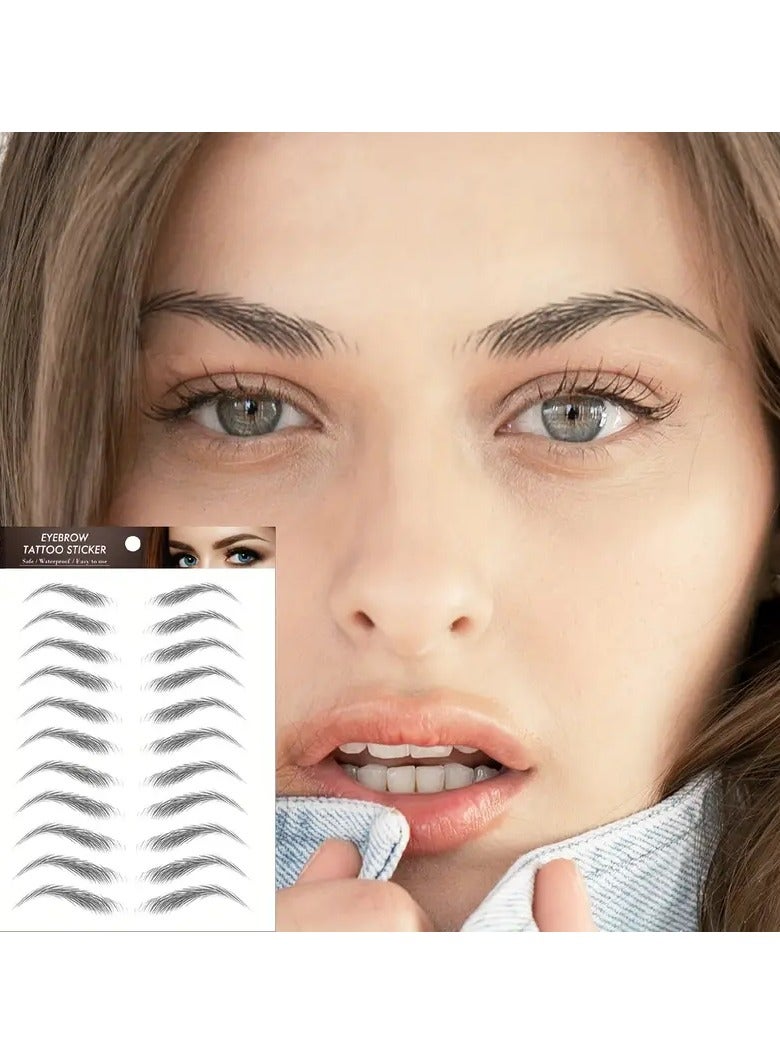 أوريتي ملصق الوشم الحاجب 1 ورقة طويلة الأمد مضادة للماء محاكاة ماكياج مستحضرات التجميل - Image 1