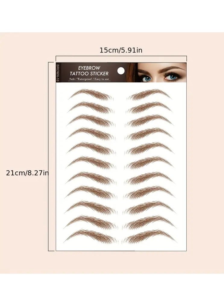 أوريتي ملصق الوشم الحاجب 1 ورقة طويلة الأمد مضادة للماء محاكاة ماكياج مستحضرات التجميل - Image 5