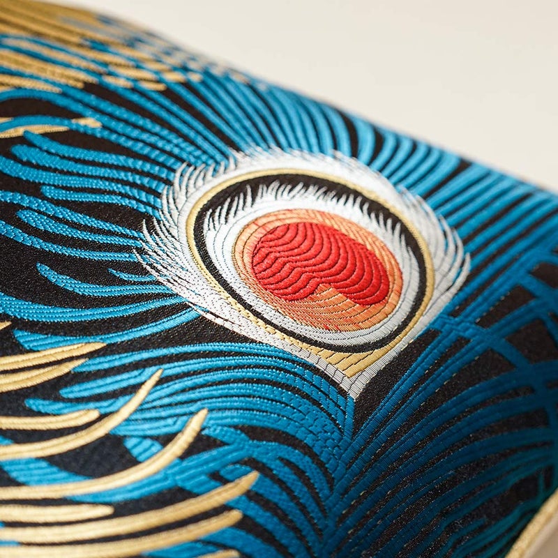 Avigers 12 x 20 Inches Navy Blue Gold Peacock Feathers Cushion Cases Luxury Throw Pillow Covers Home Decorative Pillows for Couch Sofa Living Room Bedroom Cars 30 x 50cm - Image 3