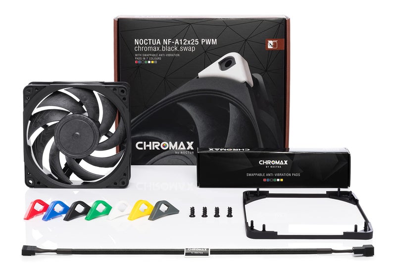 Noctua NF-A12x25 PWM chromax.Black.swap, Premium Quiet Fan, 4-Pin (120mm, Black) - Image 3