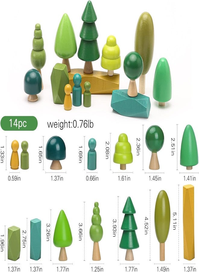 JETM·HH JETMHH Wooden Tree Toys Balancing Stone Blocks | Wooden Sorting Stacking Balancing Stone Rocks for Toddlers 3+ | Lightweight Colorful Educational Toys (Forest) - Image 5