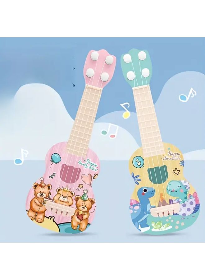 Green Dinosaur Mini Guitar Ukulele Toy For Kids Musical Instrument Beginners Gift - Image 5